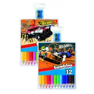 Hot Wheels farebné ceruzky Bambino 12ks
