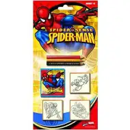 3 ks sada pečiatok Spider-Man s ceruzkami