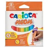 8-dielny set trojhranných neónových pasteliek Maxi - Carioca