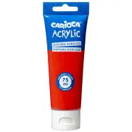 Akrylová farba 75 ml v červenej farbe - Carioca
