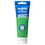 Akrylová farba 75 ml v žiarivo zelenej farbe - Carioca
