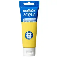 Akrylová farba 75 ml v žltej farbe - Carioca