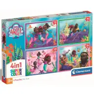 Ariel malá morská víla 4 v 1 12, 16, 20 a 24-dielne puzzle - Clementoni