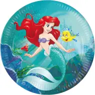 Ariel malá morská víla 8-dielna sada papierových tanierov 23 cm
