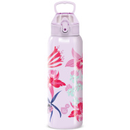 Ars Una: 3D Beach Flowers lila dvojstenná kovová fľaša 700 ml