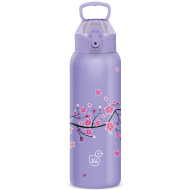 Ars Una: 3D Snow Flower fialová dvojstenná kovová fľaša 700 ml
