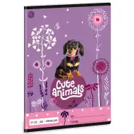 Ars Una: Cute Animals - Šteniatko jazvečíka linajkový zošit A/5