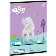 Ars Una: Cute Animals - linajkový zošit s motívom jednorožca A/5 21-32
