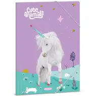 Ars Una: Cute Animals jednorožcový vzor gumičkový zakladač A/4