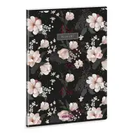 Ars Una: Flowery Black extra sponkový kockovaný zošit A/4