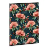 Ars Una: Flowery Green extra zošit s linajkami A/4