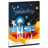 Ars Una: Gravity astronautický linajkový zošit A/5