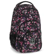 Ars Una: Peald Blossom Black kvetinový AU-2 školská taška, batoh 32x46x22cm