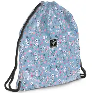 Ars Una: Pearl Blossom Blue kvetinový tínedžerský športový vak, športová taška 37,5x46cm