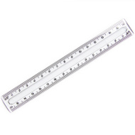 Ars Una: Priehľadné pravítko 17 cm