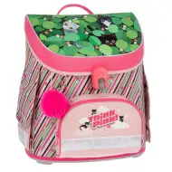 Ars Una: Think Pink kompaktný ergonomický školský batoh s magnetickým uzáverom, batoh 33x41x24 cm