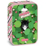 Ars Una: Think Pink viacposchodový peračník s mačičkou 15,5×22,5×4,5 cm