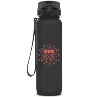 Ars Una: Tmavosivá motivačná fľaša bez BPA 1000ml