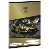 Ars Una: Žltý štvorčekový zošit s motívom Lamborghini, A5 27-32