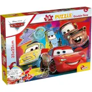 Autá 2 v 1 24-dielne puzzle a omaľovánka 35x25 cm - Lisciani