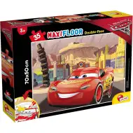 Autá 2 v 1 maxi 35-dielne puzzle a omaľovánka 70x50 cm - Lisciani