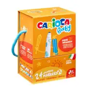Baby 24-dielna sada zmývateľných fixiek - Carioca
