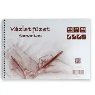Bezdrievny špirálový náčrtník B/5, 32 listov, 120g