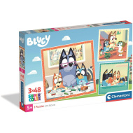 Bluey Super Color puzzle 3×48 dielikov - Clementoni