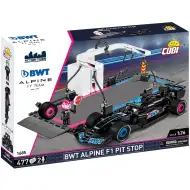 COBI: Stavebnica BWT Alpine F1 s boxovým pretekárskym autom (1685)
