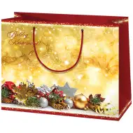 Cardex: "Veselé Vianoce!" zlatá darčeková taška 26x13x33cm