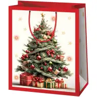 Cardex: Vianočný stromček s darčekmi, darčeková taška strednej veľkosti 17x10x23 cm