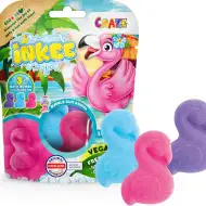 Craze Inkee: Balíček 3 ks vegánskych kúpeľových bômb plameniak s vôňou žuvačky