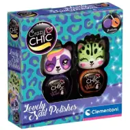 Crazy Chic: Lovely Nail lak na nechty so štetcom v tvare zvieratka, 2-dielna sada žltá a ružová - Clementoni