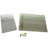 Notový papier s huslovým kľúčom,  A5