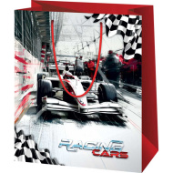 Darčeková taška strednej veľkosti s motívom Formuly 1 18x23x10 cm