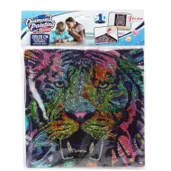 Diamantová mozaika: Sada na maľovanie diamantmi – Tiger 20x20 cm
