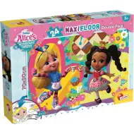 Disney Alice v krajine zázrakov 2 v 1 maxi 24-dielne puzzle a omaľovánka 70x50 cm - Lisciani