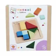 Eichhorn: Drevená Montessori skladačka farieb a tvarov – Logická hra pre malé rúčky - Simba Toys
