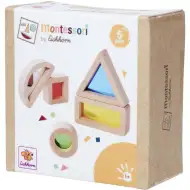 Eichhorn: Drevené Montessori tvary s farebnými okienkami – Senzorická stavebnica - Simba Toys