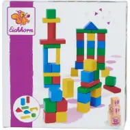 Eichhorn: Farebné drevené kocky, 50-dielna sada - Simba Toys