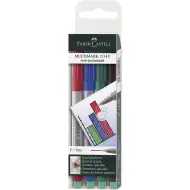 Faber-Castell: Multimark fóliový popisovač sada 4 ks F