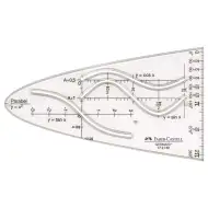 Faber-Castell: Šablóna na parabolu – 14 cm, pre viaceré typy funkcií