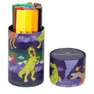 Faber-Castell: Sada spojovacích fixiek – 20 ks v valcovitom boxe s dinosaurom