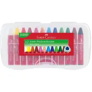 Faber-Castell: Trojhranné Jumbo voskové pastelky, sada 12 kusov