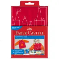 Faber-Castell: maliarska zástera pre deti v červeno-oranžovej farbe