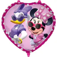 Fóliový balón v tvare srdca s motívom Minnie Mouse, 46 cm