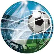 Futbalové papierové taniere s motívom gólovej radosti, 8 ks, 23 cm