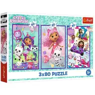 Gabi domček pre bábiky farebné dni 3x80 ks puzzle - Trefl