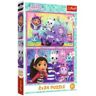 Gabi domček pre bábiky hra s Gabi 2x24-dielne puzzle - Trefl