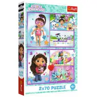 Gabi domček pre bábiky hravý deň 2x70-dielne puzzle - Trefl